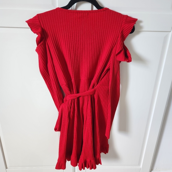 FASHION NOVA Red ruffle knitted dress - Picture 6 of 8